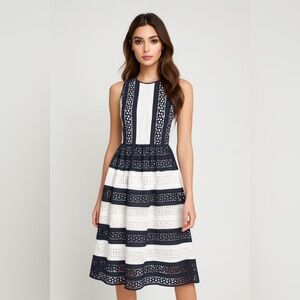 MICHAEL Michael Kors True Navy Flare Fit Dress